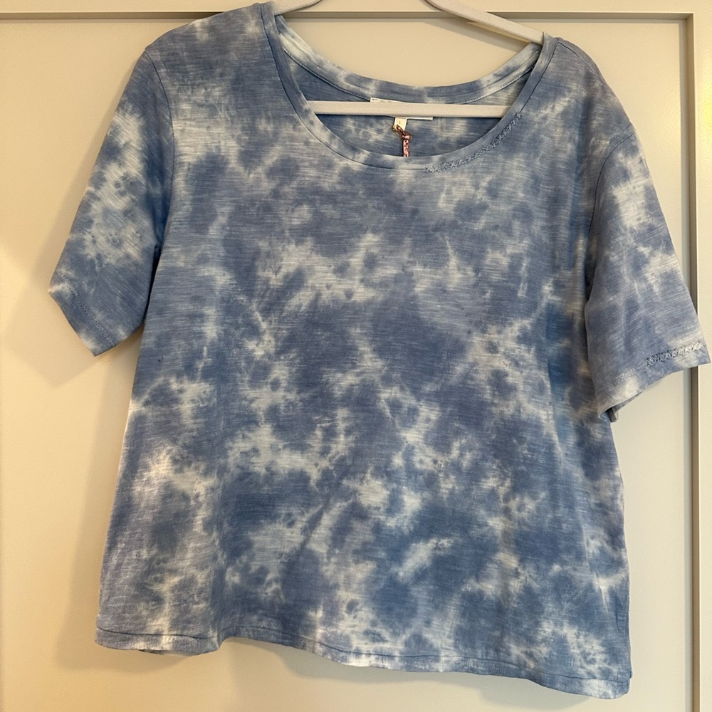 Blue Tie-Dye LoveShackFancy Top, large